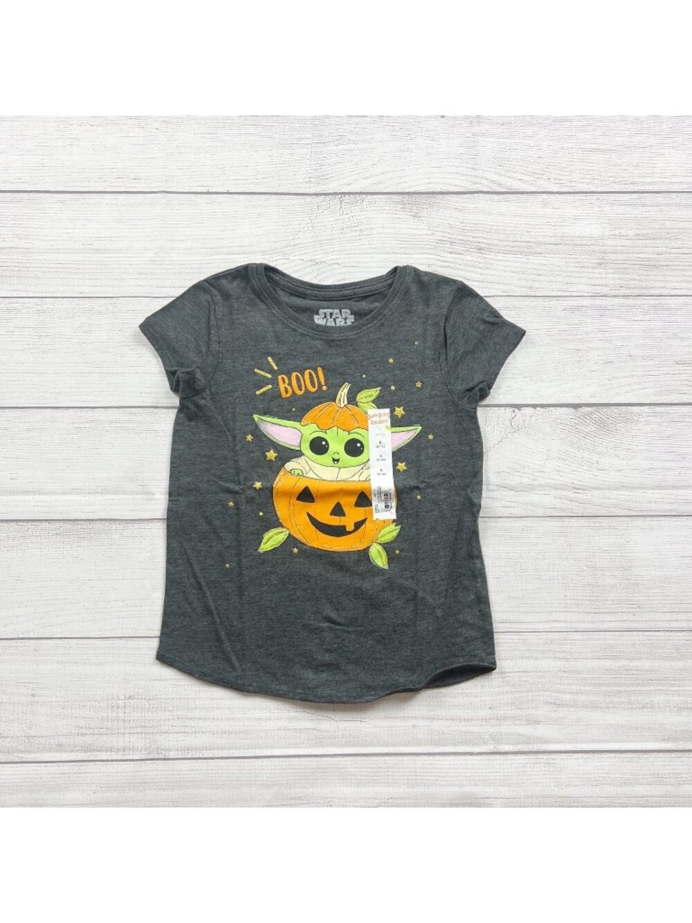 Star Wars Jumping Beans Girls Short Sleeve Halloween T-Shirt Pumpkin NWT 6